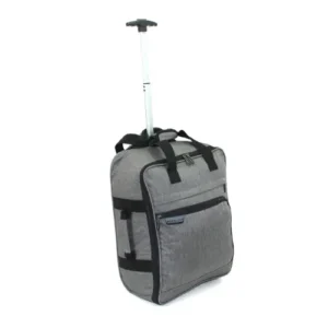 Ryanair Cabin Trolley Bag 40x25x20cm Under seat Wheel Case Luggage Travel Wizz (Grey)