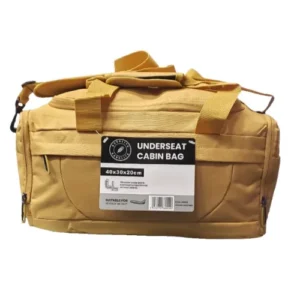 Bordlite Underseat Cabin Bag 40 x 30 x 20cm Mustard Colour with Zipped Pocket