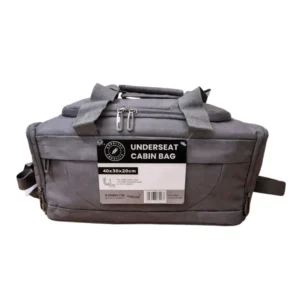 Bordlite Underseat Cabin Bag 40 x 30 x 20cm Mustard Colour with Zipped Pocket (Grey)